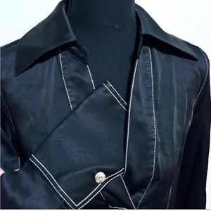 Khaite Gabriella Shirt Black Satin AS IS Sz XS